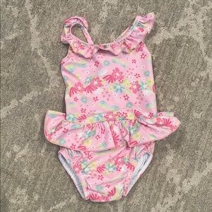 Floral Pink Kids Swimwear